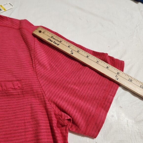 Tommy Bahama Mens Size M Schooner Stripe Henley Tee Short Sleeve Shirt Red ---5 - Picture 7 of 11